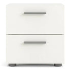 Pepe Woodgrain White 2 Drawer Bedside Table - Price Crash Furniture