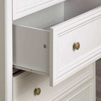 Piper Bookcase Shelf Unit in Cream by Dorel - Price Crash Furniture