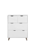 Pulford 4 Drawer Chest of Drawers in White by TAD - Price Crash Furniture
