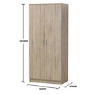 Rio Costa 2 Door Wardrobe in Sonoma Oak by TAD - Price Crash Furniture