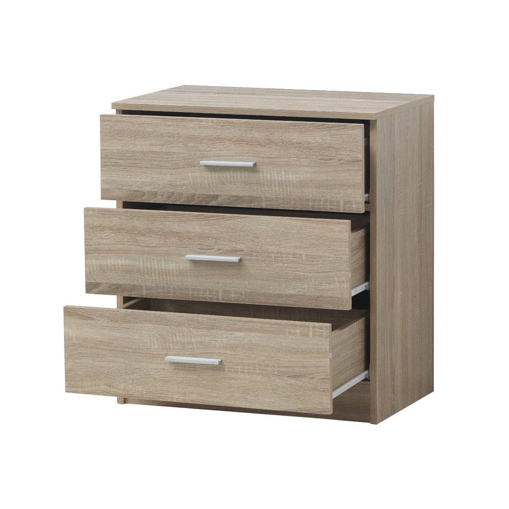 Rio Costa 3 Drawer Chest of Drawers in Sonoma Oak by TAD - Price Crash Furniture