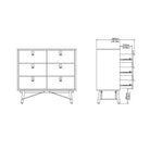 Ry Wide Double 3+3 6 Drawer Chest of Drawers 6 Drawers in Matt White - Price Crash Furniture