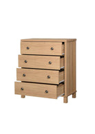 Sherwell 4 Drawer Chest of Drawers in Oak by TAD - Price Crash Furniture