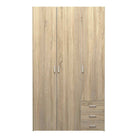 Space Wardrobe - 3 Doors 3 Drawers in Oak - Price Crash Furniture