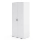 Space Wardrobe with 2 doors in White, 175cm tall - Price Crash Furniture