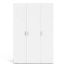 Space Wardrobe with 3 doors in White, 175cm tall - Price Crash Furniture