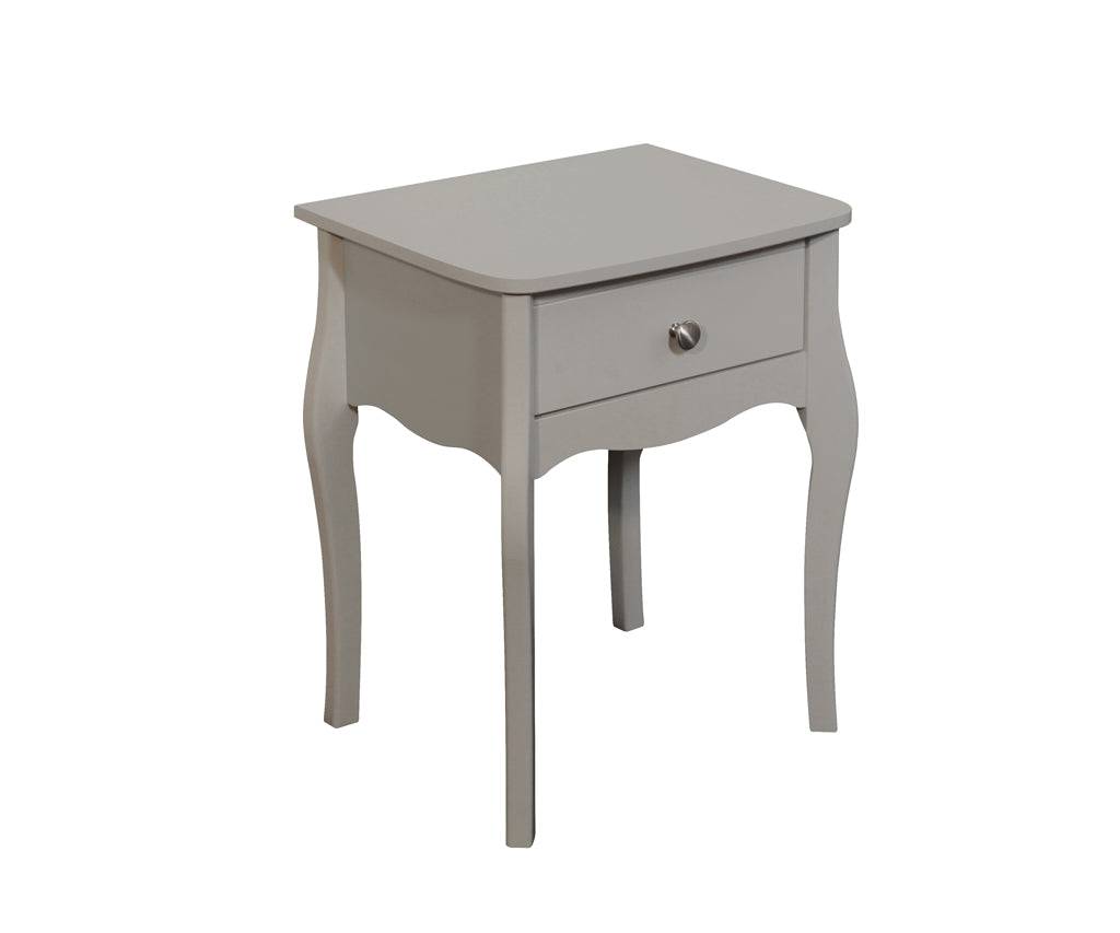 Steens Baroque 1 Drawer Bedside Table in Grey - Price Crash Furniture