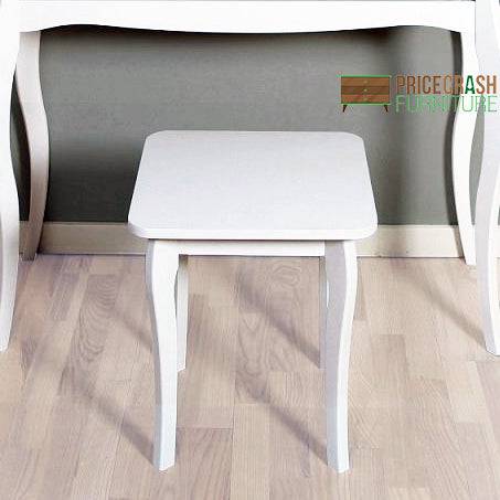 Steens Baroque Dressing Table Stool in White - Price Crash Furniture