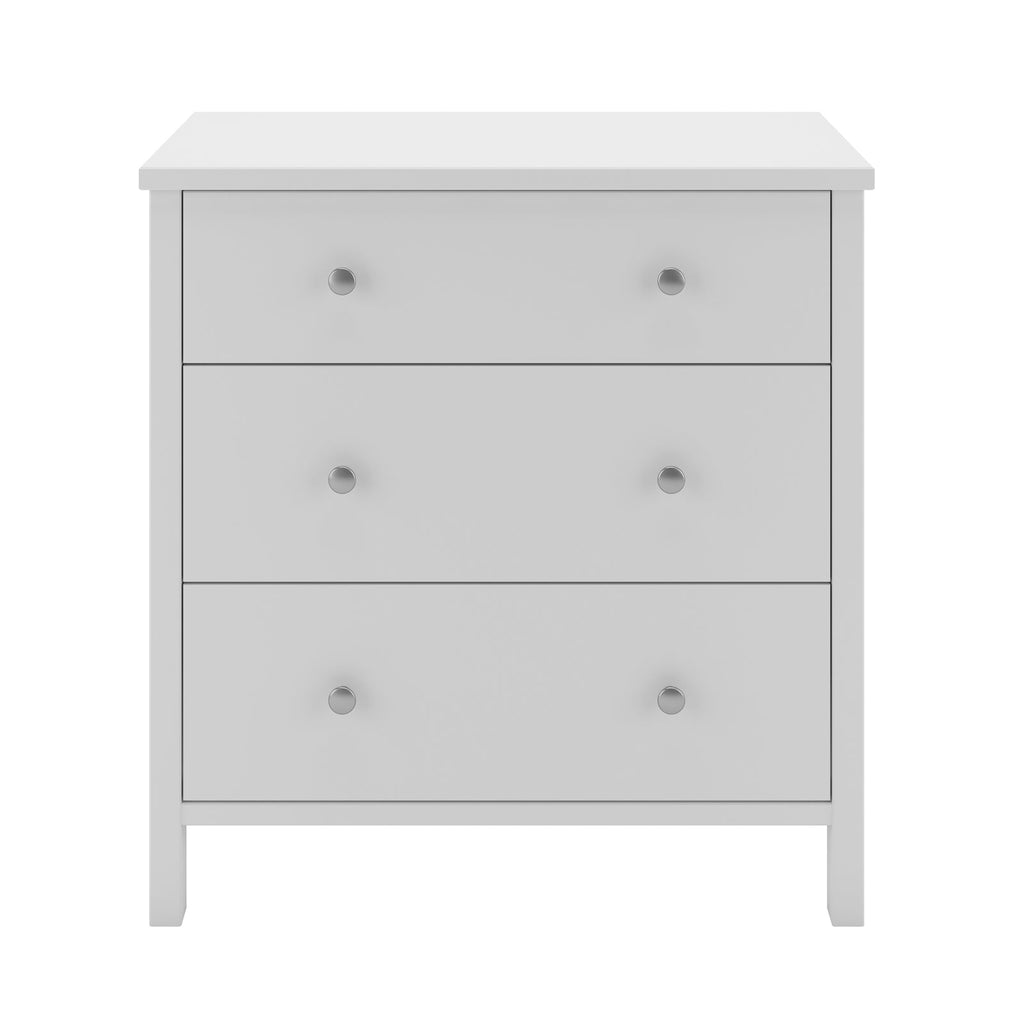 Steens Tromso 3 Drawer Chest of Drawers in Off-White - Price Crash Furniture