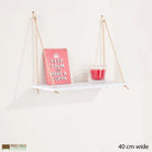 Thames Single Rope Shelf in White Foil by Core - Price Crash Furniture