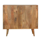 Tile Carved 3 Drawer Chest in Oak-effect Mango Wood - Price Crash Furniture