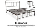 Wallace Metal Bed Double UK Bronze, by Dorel - Price Crash Furniture