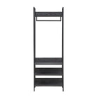Zahra open wardrobe (narrow) with 4 shelves in matte grey by TAD - Price Crash Furniture