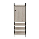 Zahra storage cabinet with 1 door and 3 shelves in ash oak effect by TAD - Price Crash Furniture