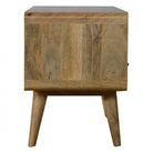 2 Drawer Curved Oak-Ish Media Unit - Price Crash Furniture