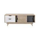 Alford TV Unit with 2 Doors & 2 Drawers in Sonoma Oak and Grey - Price Crash Furniture