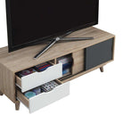 Alford TV Unit with 2 Doors & 2 Drawers in Sonoma Oak and Grey - Price Crash Furniture