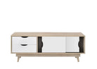 Alford TV Unit in Sonoma Oak and White by TAD - Price Crash Furniture
