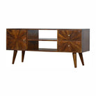 Blue Hand Painted Bedside Table Cabinet Unit - Price Crash Furniture