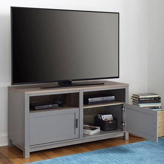 Carver TV Stand up to 60 inch TVs in Grey and Oak by Dorel - Price Crash Furniture