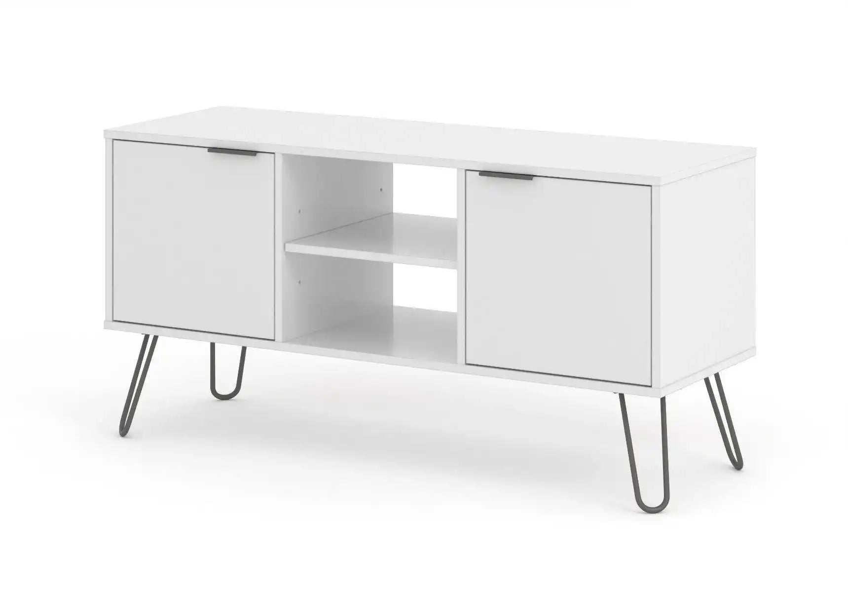 Core Products Augusta 2 Door Flat Screen TV Unit in White - Price Crash Furniture