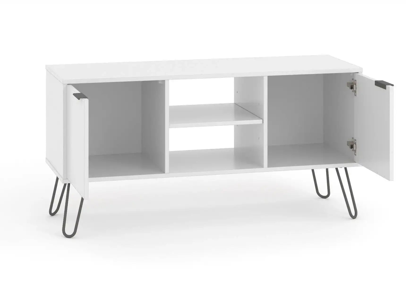 Core Products Augusta 2 Door Flat Screen TV Unit in White - Price Crash Furniture