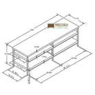 Elmwood 60 inch TV Stand in Distressed Grey Oak by Dorel - Price Crash Furniture