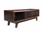 Essentials Scandinavian TV Cabinet Stand in Wenge Dark Oak by TAD - Price Crash Furniture