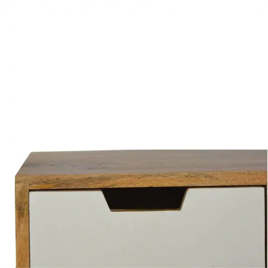 Nordic Style Television Stand in Grey & Oak Finish - Price Crash Furniture