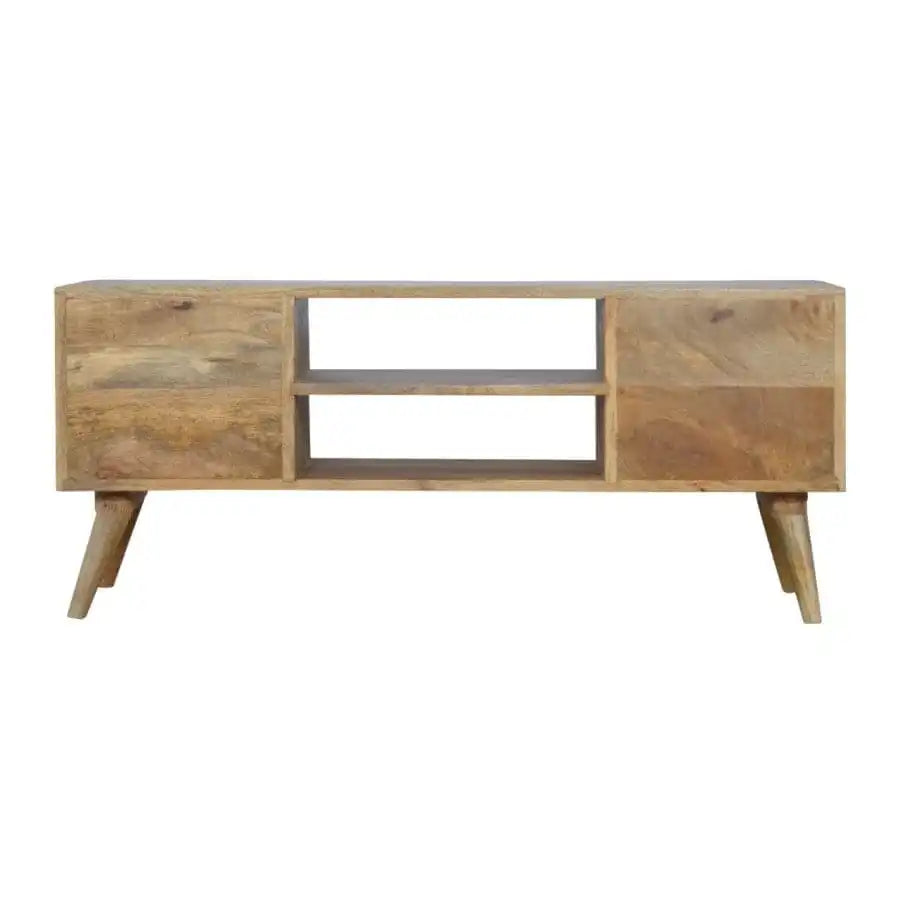 Nordic Style Television Stand in Grey & Oak Finish - Price Crash Furniture