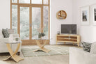 JF709 San Francisco TV Stand in Oak by Jual - Price Crash Furniture