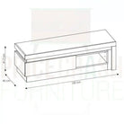 Lyon 1 Drawer 1 Shelf TV Cabinet (incl LED lighting) in White High Gloss - Price Crash Furniture