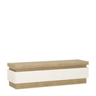 Lyon 2 Drawer TV Cabinet inc LED Lighting - Riviera Oak/White Gloss - Price Crash Furniture