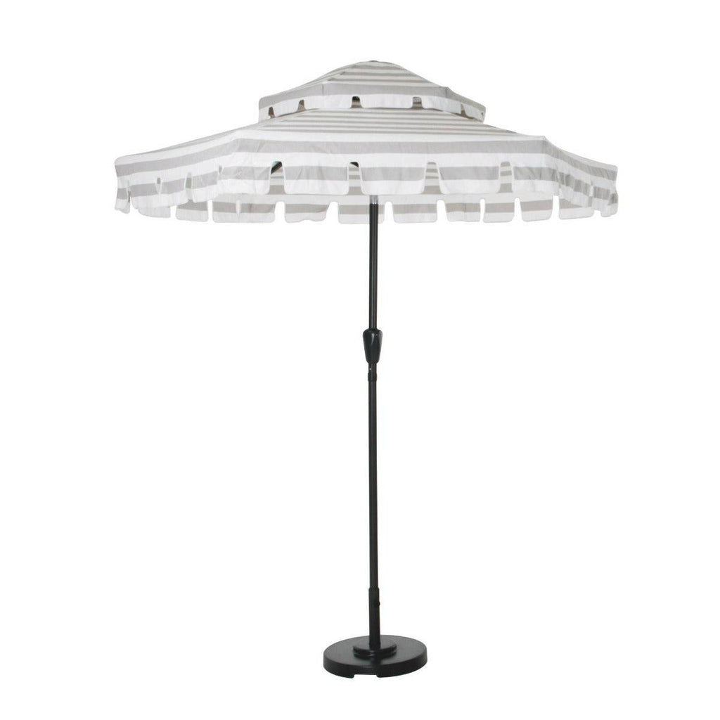 Novogratz Connie Outdoor Tilting Parasol Umbrella in Grey - Price Crash Furniture