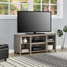 Parsons Wooden Small TV Stand in Rustic Oak by Dorel - Price Crash Furniture
