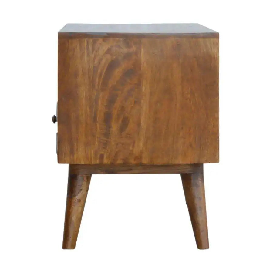 Pineapple Carved TV Stand in Chestnut-effect Mango Wood - Price Crash Furniture