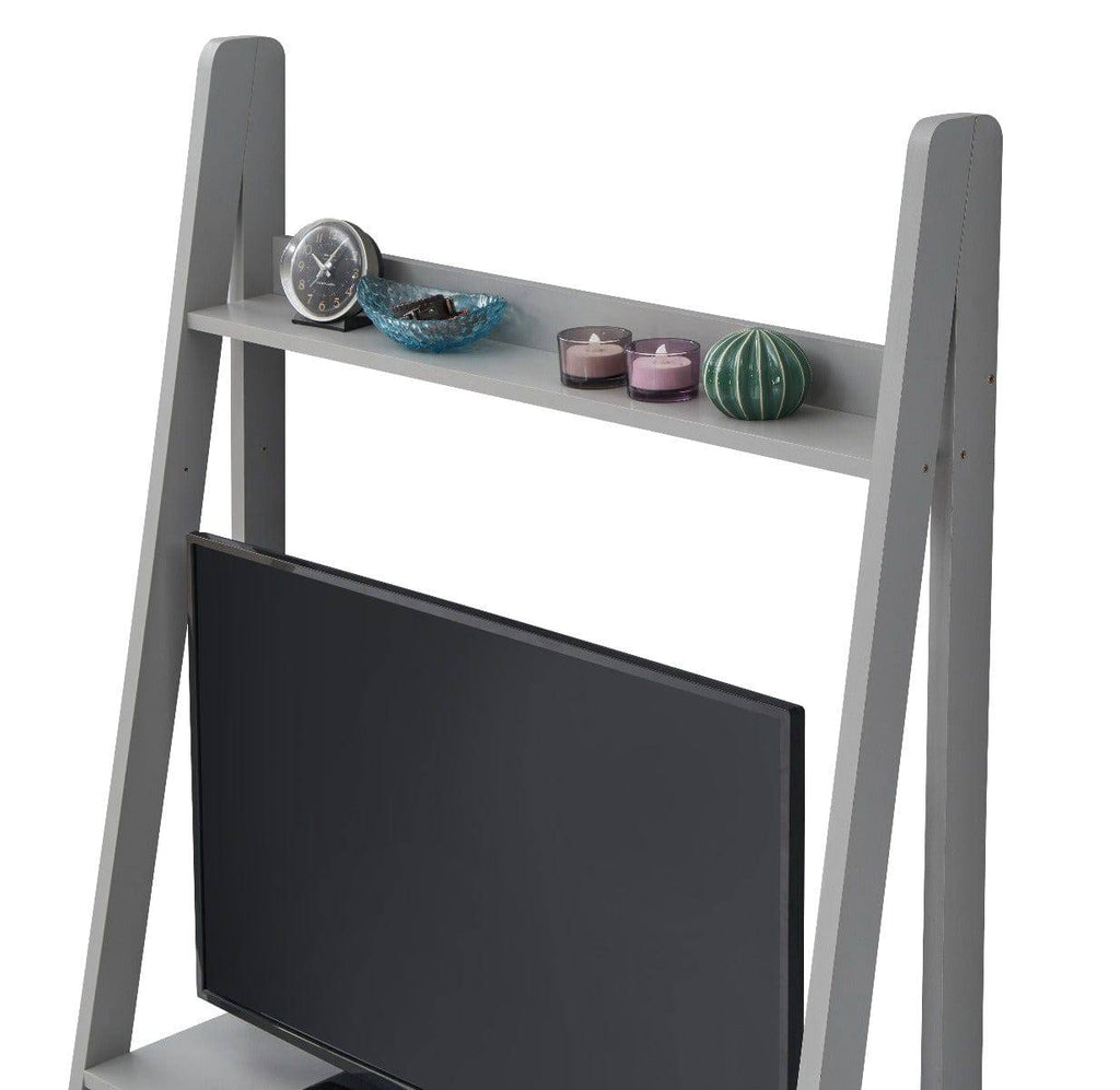 Riva Ladder TV Unit Stand in Light Grey by TAD - Price Crash Furniture