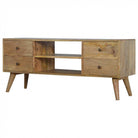 Solid Wood Nordic TV Stand / Media Unit With 4 Drawers - Price Crash Furniture