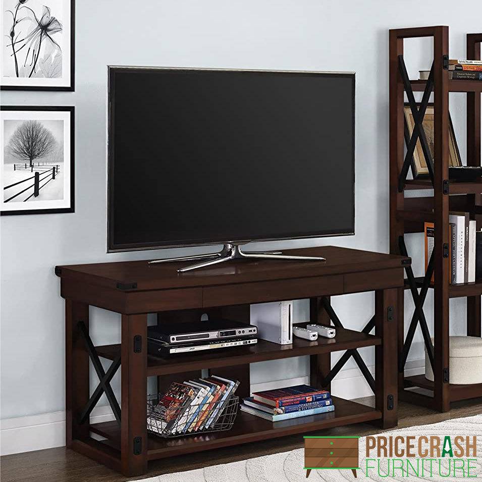Wildwood Rustic 50" TV Stand in Espresso by Dorel - Price Crash Furniture