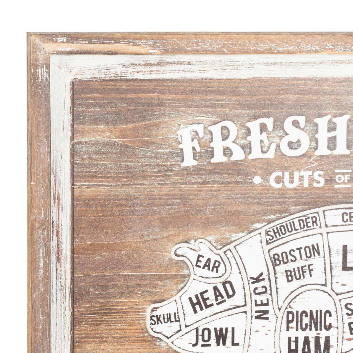 Butchers Cuts Pork Wall Plaque - Price Crash Furniture