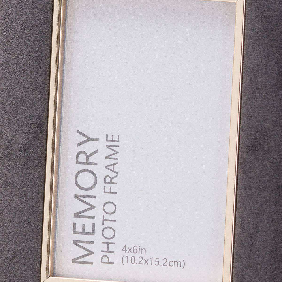 Grey Velvet With Gold 4X6 Frame - Price Crash Furniture