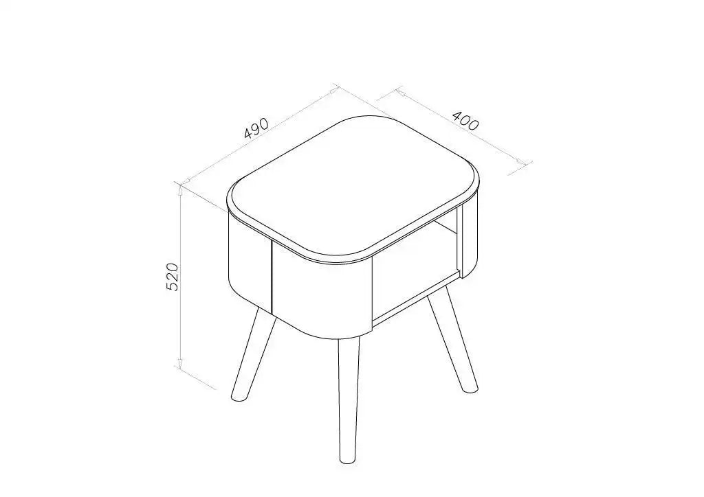 Jual Furnishings JF812 Oslo Lamp Table Oak - Price Crash Furniture
