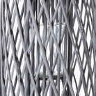 Large Grey Standing Wicker Lantern - Price Crash Furniture