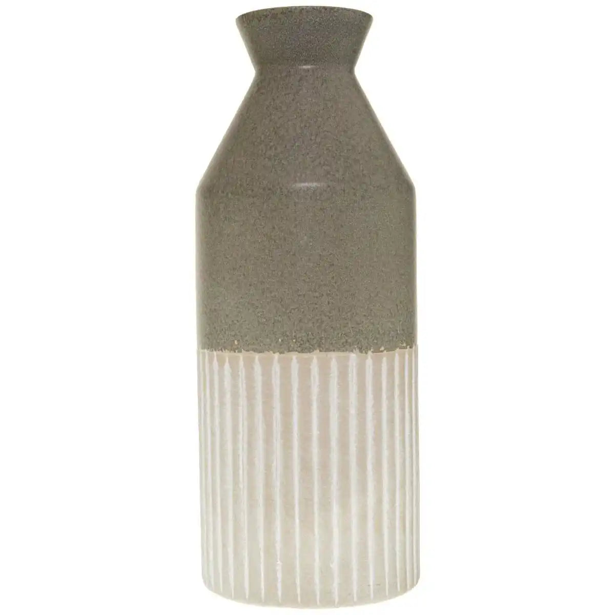 Mason Collection Grey Ceramic Ellipse Vase - Price Crash Furniture