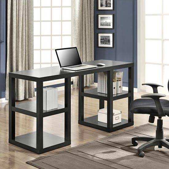 Parsons Wooden Deluxe Laptop Desk In Black by Dorel - Price Crash Furniture