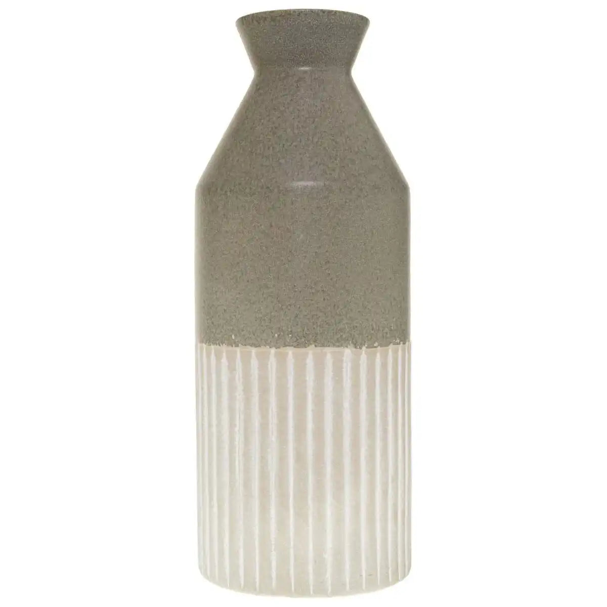 Mason Collection Grey Ceramic Ellipse Tall Vase - Price Crash Furniture