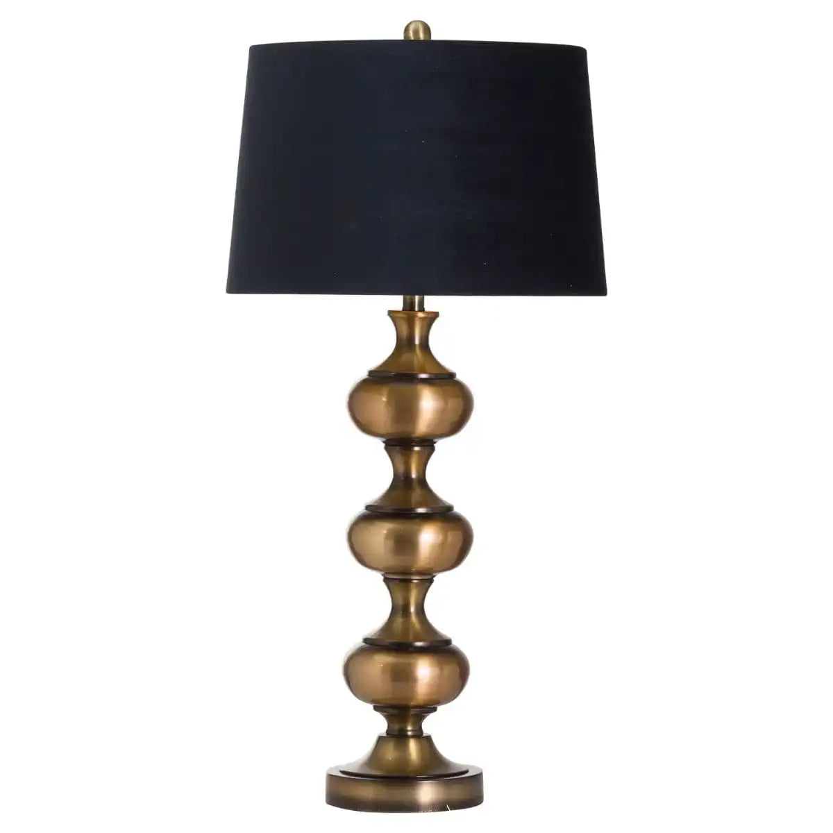 Santiago Bronze Table Lamp With Black Velvet Shade - Price Crash Furniture