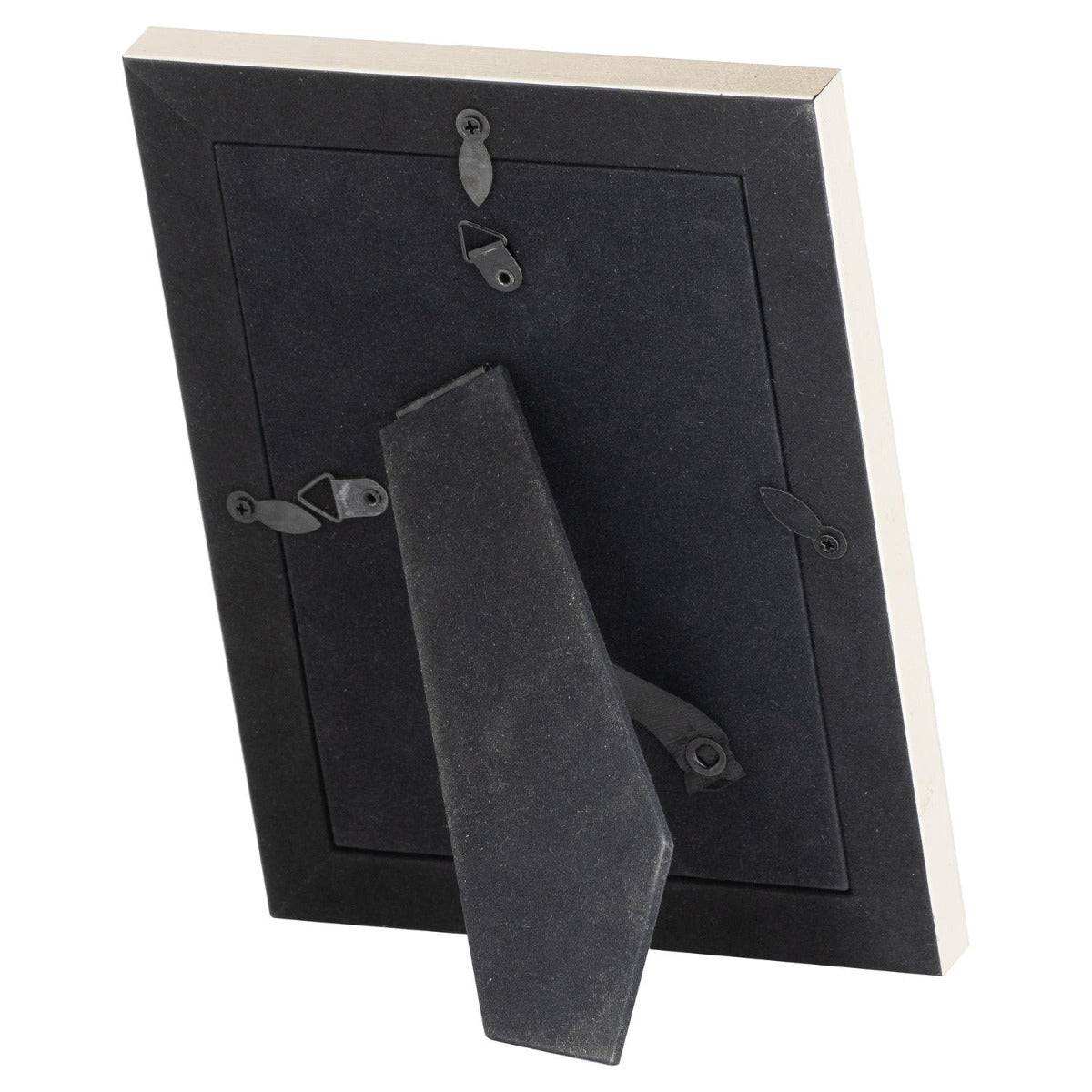 Silver Edged Grey Velvet 4X6 Photo Frame - Price Crash Furniture