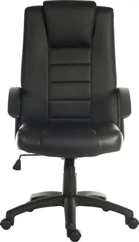 Teknik Leader Executive Office Chair in Black Leather - Price Crash Furniture