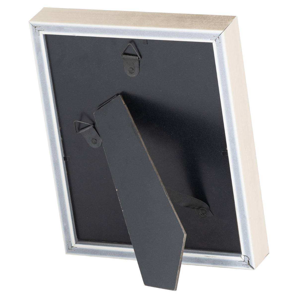 Antiqued Pewter Deep Framed Grey Velvet 4X6 Photo Frame - Price Crash Furniture